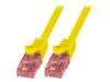 CQ2047U Patch cord; U/UTP; 6; многопров; Cu; LSZH; желтый; 1,5м; вилка RJ45