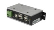 HB20A4AME Industrial USB Hub with ESD & Surge Protection, 4x USB A Socket/USB B Socket/Terminal Block - DC Power Jack