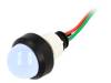 LB-D20-24AC/DC Индикат.лампа: LED; выпуклый; 24ВDC; 24ВAC; Отв: O13мм; IP40
