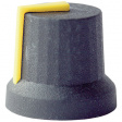 CL170850BR Ручка; с указателем; резина,пластик; Диам.оси: 6мм; O16,8x14,5мм
