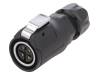 MRD-BN04-M17-000, Вилка; Разъем: круглый; MRD; PIN: 4; gold flash; 10А; пайка; "мама", Amphenol
