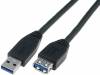AK-112330 Кабель; USB 3.0; гнездо USB A, вилка USB A; никелированные; 1,8м