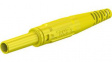66.9155-24 In-Line Safety Socket \x1a4mm Yellow 32A 1kV Nickel-Plated