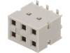89898-303ALF Гнездо; провод-плата; "мама"; DUBOX; 2,54мм; PIN:6; SMT; позолота