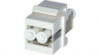 KOLMMDXwh Fibre Keystone Coupler LC to LC MM, White