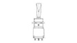 12TW8-1L Toggle Switch, DPDT, On-off-on, Latched,