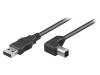 50856 Кабель; USB 2.0; вилка USB A, угловая вилка USB B; 2м; черный