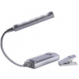 FLEXLIGHT LED (5 x white, 2 x blue) LED reading light silver