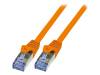 CQ4068S Patch cord; S/FTP; 6a; многопров; Cu; LSZH; оранжевый; 3м