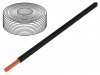 125-011 Провод; многопров; Cu; 1x0,25мм2; ПВХ; черный; 100В; -10?85°C; 10м