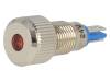 GQ8F-D/O/24, Индикат.лампа: LED; плоский; 24ВDC; Отв: O8мм; IP67; под пайку, Onpow