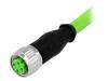 21349300477010 Вилка; M12; PIN:4; "мама"; код D-Ethernet; 1м; изоляция: TPU; прямой