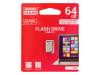 UPO3-0640S0R11 Флешка; USB 3.0; 64ГБ; серебристый; Считывание:20МБ/с