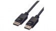 11.44.5764 Video Cable, Green, DisplayPort Plug - DisplayPort Plug, 4096 x 2560, 5m