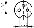 1-1437719-5 Cable connector, Triad 01 3-pin Число полюсов=3