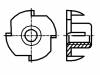 M6/BN226 Гайка; мебельная забивная; M6; сталь; Покрытие: цинк; Шаг:1,0