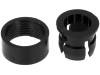 FIX-LED5-2 Держатель LED; 5мм; двухэлементные; черный; UL94V-2; L:6,7мм