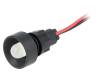 LW-D10-220DC, Индикат.лампа: LED; вогнутый; 220ВDC; Отв: O13мм; IP40; пластмасса, POLAM-ELTA