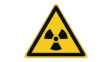 PIC W003-TRI 015-PE-SHEET/1 [54 шт] ISO Safety Sign - Warning, Radioactive Material or Ionizing Radiation, Triangular, Black on Yellow, Vinyl, Warning, 54pcs