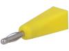 D-213, Вилка; "банан" 2мм; 5А; желтый; Подключение: пайка, Donau