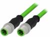 21349292405020 Кабель: датчиков / автоматики; PIN:4; M12-M12; код D-Ethernet; 2м