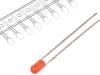 OSNR3134B-T LED; 3мм; красный; 10-15мкд; 30°; Поверхность: выпуклая; Шаг:2,54мм
