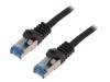 CQ3123S Patch cord; S/FTP; 6a; многопров; Cu; LSZH; черный; 30м