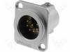 AC7MDZ Гнездо; XLR; "папа"; PIN:7; прямой; цанговые контакты; пайка; 133В
