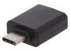 AK-300506-000-S Адаптер; USB 3.0,USB 3.1; гнездо USB A, вилка USB C; черный