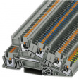 3213950 PTI 2,5-PE/L/N ground terminal block push-in, 0.14...4 mm2 400 vac 24 a grey