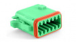 AT06-12SC Crimp Housing, Receptacle, 2 Rows, 12 Poles ,Keying Option C, Green