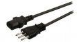 RND 465-00943 Mains Cable Italy Male - IEC 60320 C13 2m Black