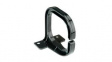 26.99.0318 19" Server Rack Cable Management, C-Ring Hook, Plastic, Black
