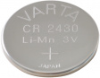 CR2430 Button cell battery,  Lithium Manganese Dioxide, 3 V, 300 mA