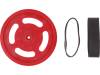 RED WHEEL FUTABA SERVO HUB, Колесо; красный; Ось: с насечкой; Кол-во шт: 1; на корпус,винтами, POLOLU