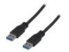 CU0039 Кабель; USB 3.0; вилка USB A, с обеих сторон; никелированные; 2м
