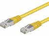 68617 Patch cord; F/UTP; 5e; многопров; CCA; ПВХ; желтый; 0,25м