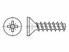 M3X10/BN82427 Винт; для термопластов; 3x10; Головка: потайная; Pozidriv; сталь