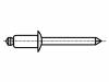 1671839 Заклепка; алюминий; Диам.закл:4мм; Дл.закл:17,5мм; BN:4537