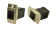 CP30752M Panel Feed-through Nickel Frame Connector, CSK, RJ45 Socket - RJ45 Socket