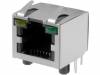 RJHSE-7361 Гнездо; RJ12; PIN:6; экранированный, со LED; позолота; THT