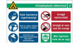 RND 605-00212 COVID-19 General Safety Information, Safety Sign, Danish, 371x262mm, 1pcs