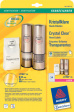L7780-25 Crystal Clear Labels, 25 sheets/600 labels, diam. 40 mm, Tra