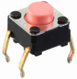B3F-1025 Микропереключатель; 1; SPST-NO; 0,05A/24ВDC; THT; 2,55Н; 6x6мм; 5мм