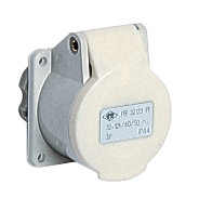 PB 32112 PI, PB...PI, sockets, bulkhead mounting housings, straight, extra-low voltage, ILME