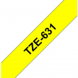 TZE-631 Этикеточная лента 12 mm черный на желтом