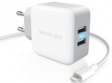 POWERCOMBO PRO 21 W dual USB charger with lightning cable