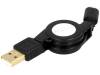 CU0090 Кабель; USB 2.0,сматывающийся; вилка USB A, вилка micro USB B