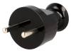 W-10124, Разъем: питания AC; круглый; вилка; "папа"; на провод; черный; 16А, PLASTROL