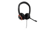 HU540E Headphones, On-Ear, USB, Black / Red